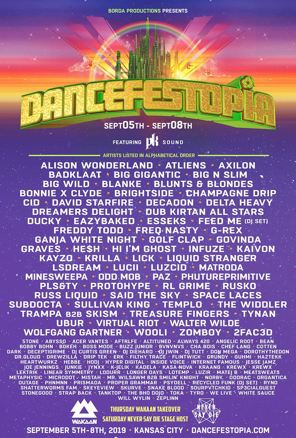 Dancefestopia 2019  Lineup