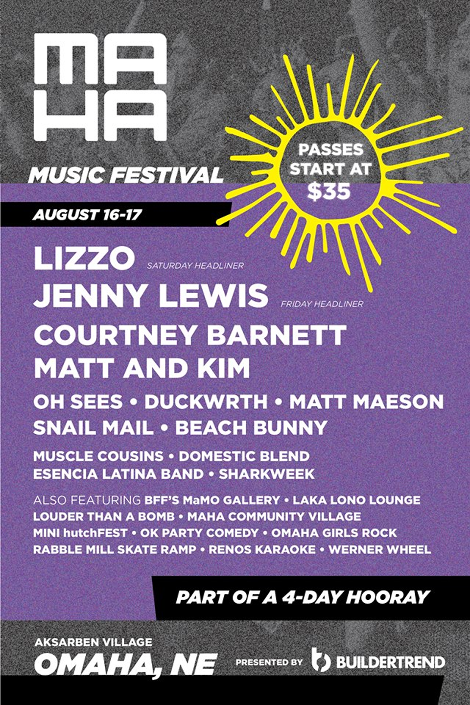 2019 Maha Music Festival lineup
