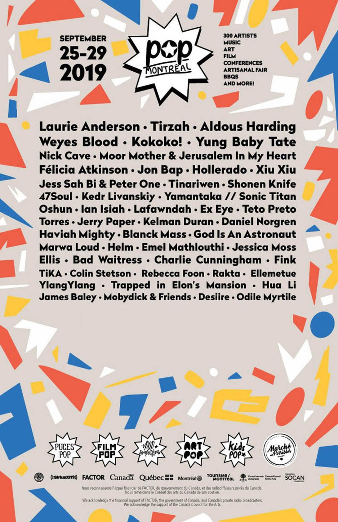 Pop Montreal 2019 Lineup