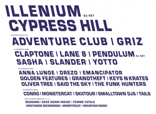 Snowbombing Canada 2019 lineup