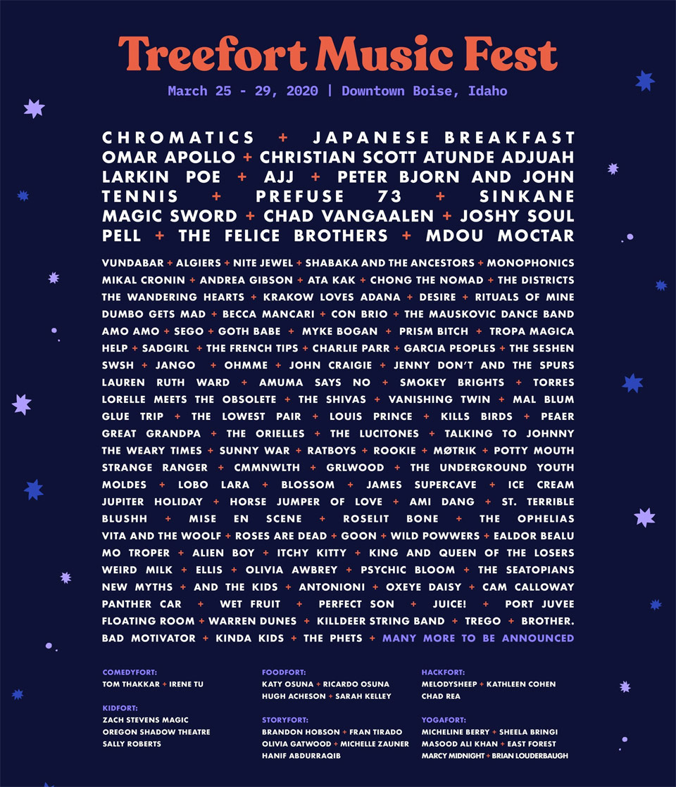 Treefort Music Fest 2020 lineup